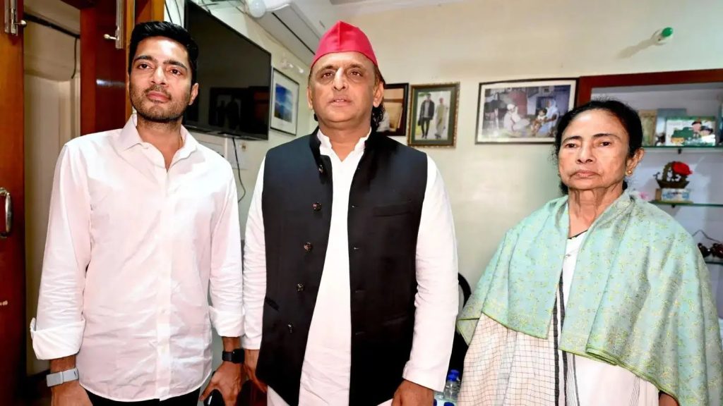 akhilesh-yadav-arrives-kolkata-support-mamata-banerjee-targets-election-commission-over-violence-after-west-bengal-election